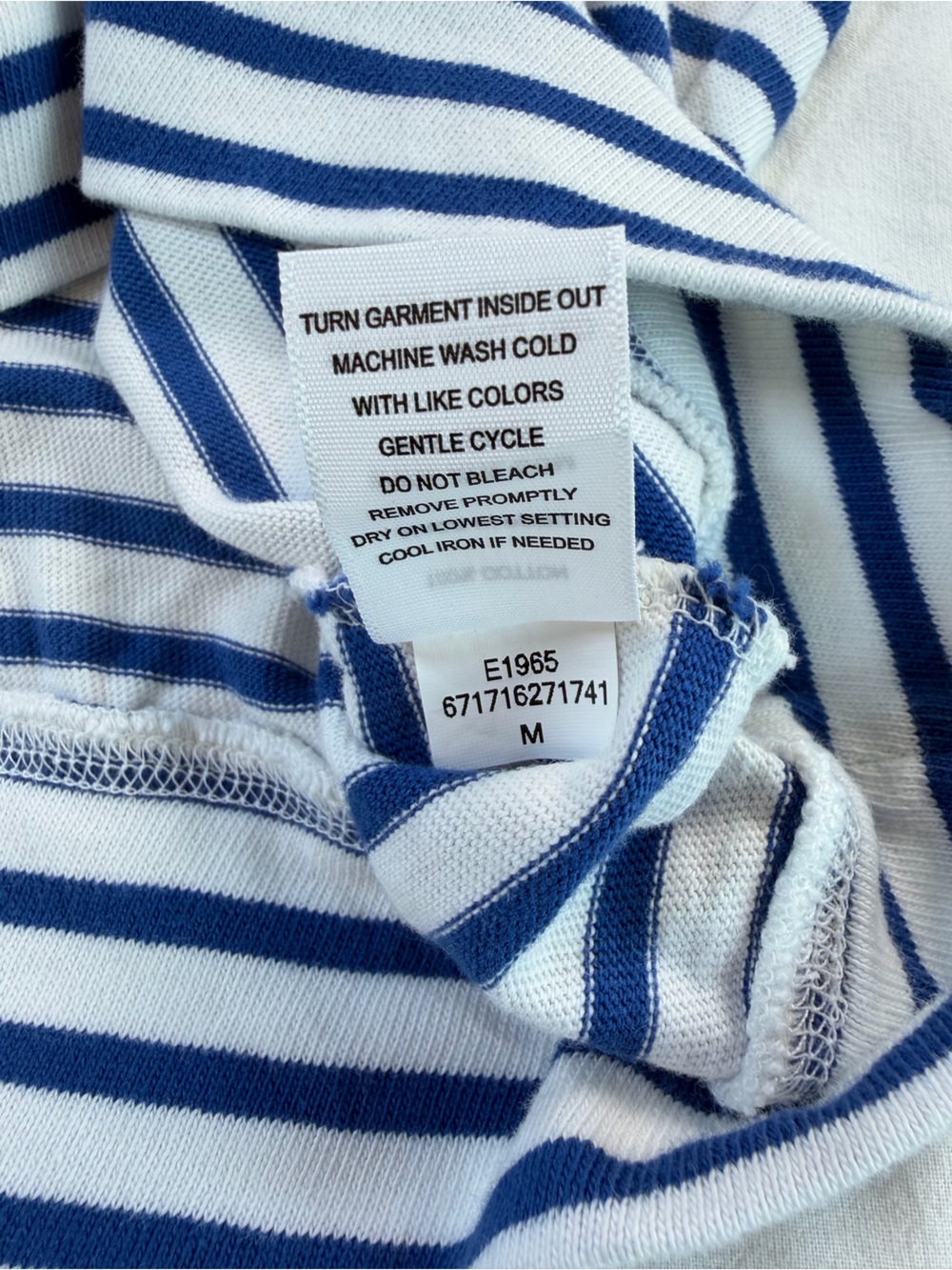 AYR Blue & White Striped Boxy Cotton Tee Raglan Short Sleeve Top - Picture 8 of 8